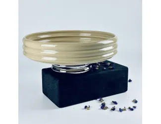 Фруктовница 26см на ножке Lenardi Multicolor 163-068 бежевая