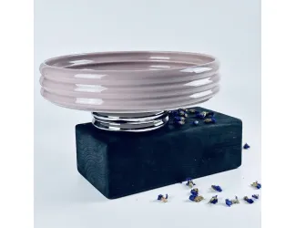 Фруктовница 26см на ножке Lenardi Multicolor 163-070 розовая