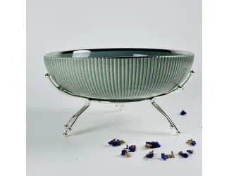 Фруктовница 25см на подставке Lenardi Multicolor 163-074 зелёная