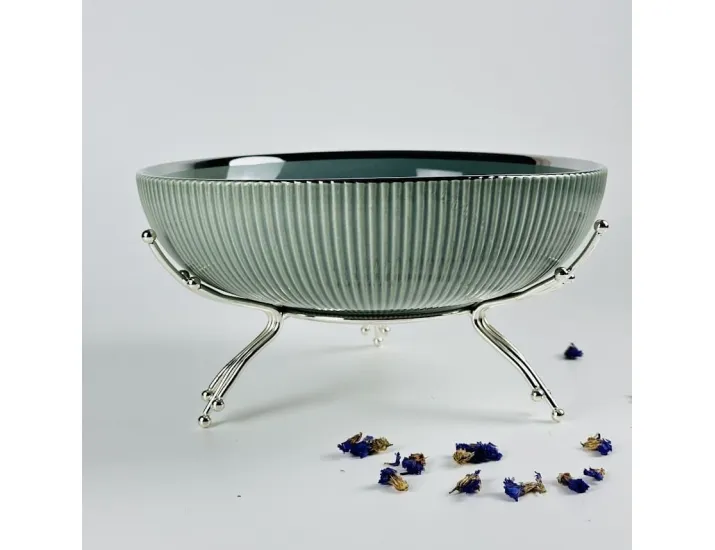 Фруктовница 25см на подставке Lenardi Multicolor 163-074 зелёная