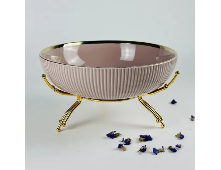 Фруктовница 25см на подставке Lenardi Multicolor 163-075 розовая