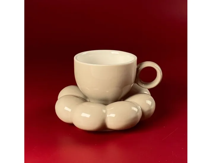 Чайная пара 220мл Lenardi 164-022 бежевая