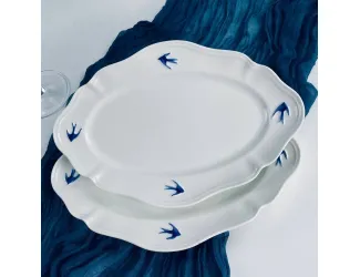 Набор овальных блюд 2шт 30,5см Lenardi Ласточки 164-153