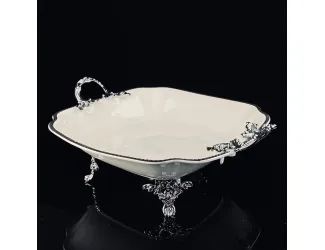 Глубокое блюдо 28см на ножках с ручками Lenardi Atlantis 205-897