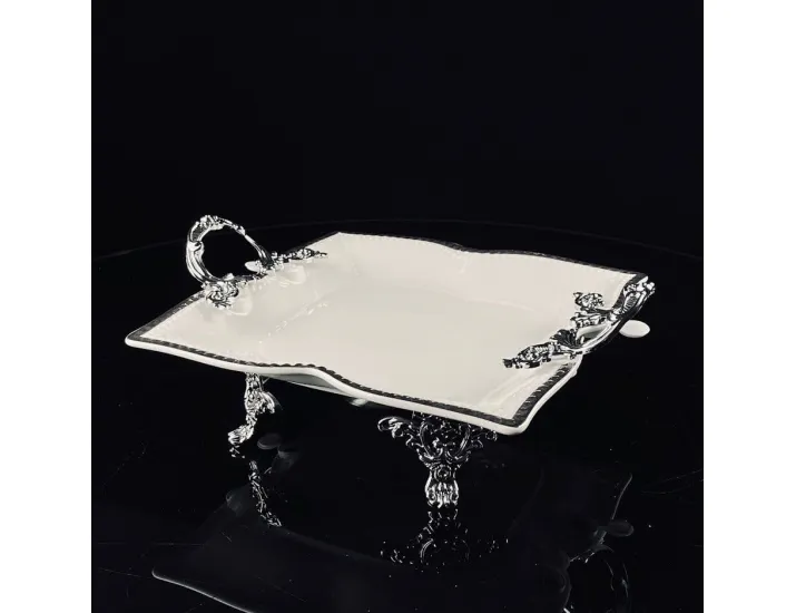 Блюдо 28см на ножках с ручками Lenardi Atlantis 205-900