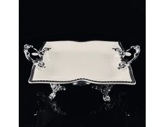 Блюдо 33см на ножках с ручками Lenardi Atlantis 205-901