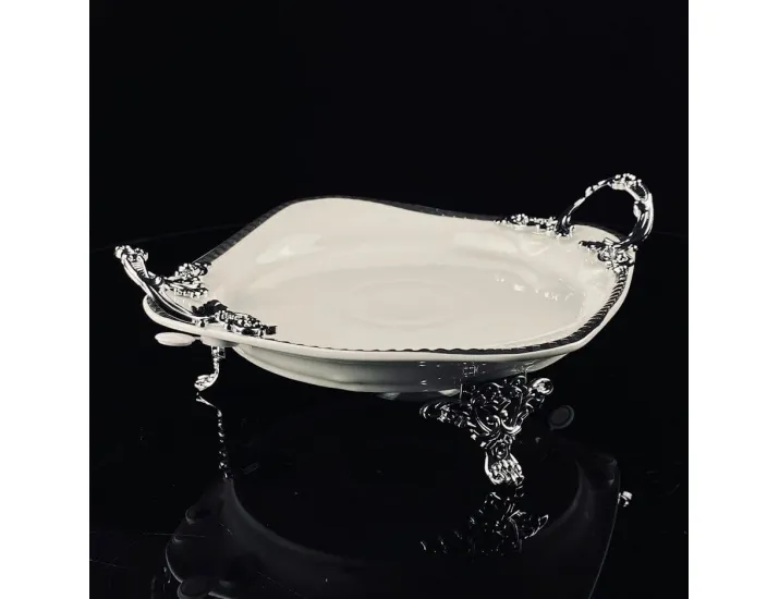 Блюдо 28см на ножках с ручками Lenardi Atlantis 205-910