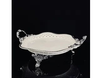 Блюдо 28см на ножках с ручками Lenardi Atlantis 205-915