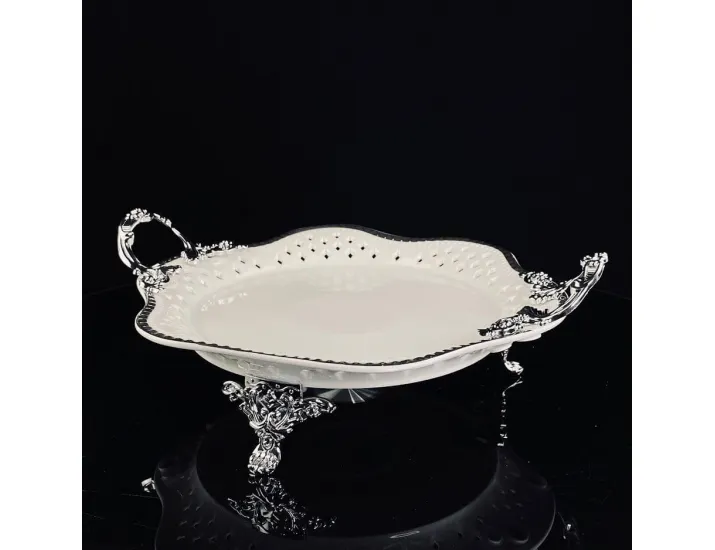 Блюдо 28см на ножках с ручками Lenardi Atlantis 205-915