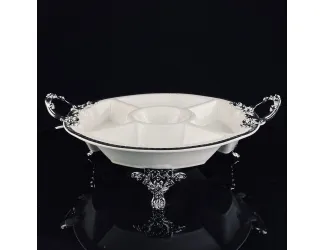 Менажница 33см на ножках с ручками Lenardi Atlantis 205-895