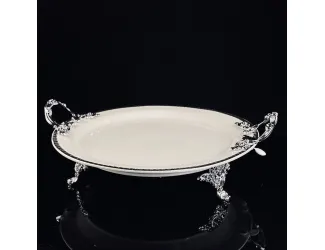 Блюдо 35,5см на ножках с ручками Lenardi Atlantis 205-918