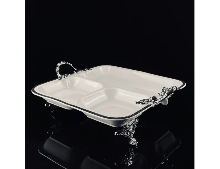 Менажница 33см на ножках с ручками Lenardi Atlantis 205-919