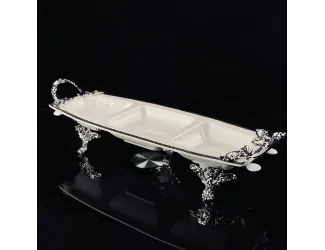 Менажница 35,5см на ножках с ручками Lenardi Atlantis 205-920