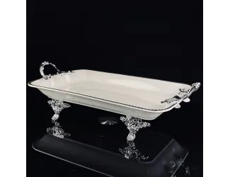 Блюдо 41см на ножках с ручками Lenardi Atlantis 205-922