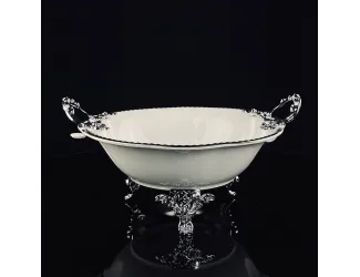 Глубокое блюдо 25см на ножках с ручками Lenardi Atlantis 205-928