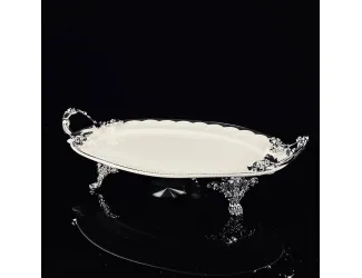 Блюдо 30,5см на ножках с ручками Lenardi Atlantis 205-930