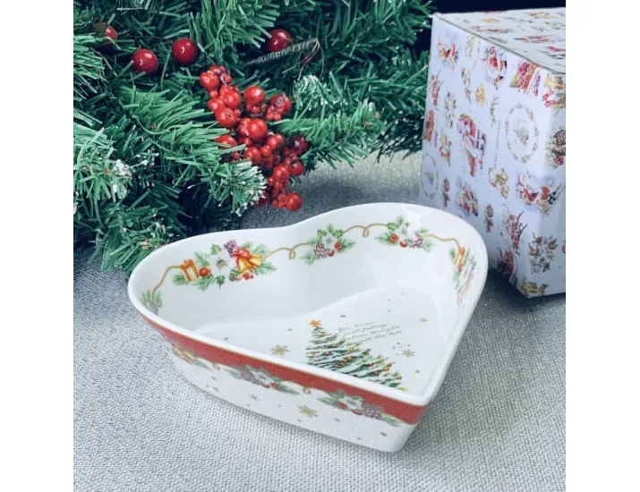 Блюдо-сердце 16см Lenardi Новогодний 205-300