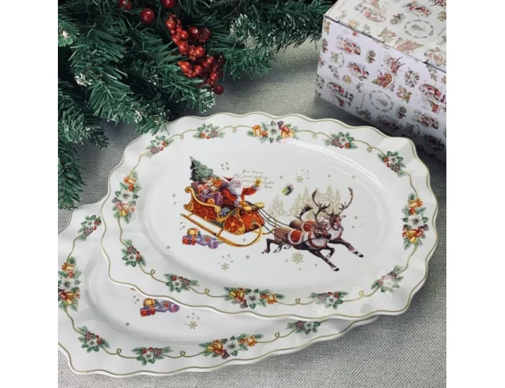 Набор блюд 2шт 30,5см Lenardi Новогодний 205-313