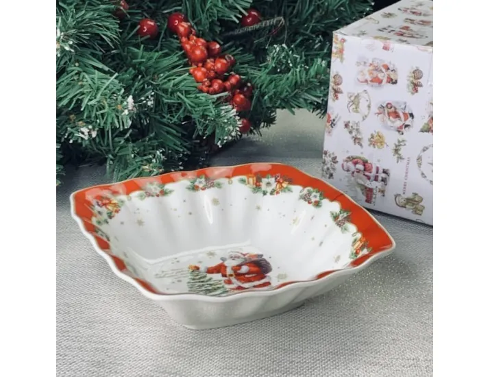 Салатник квадратный 18см Lenardi Новогодний 205-314