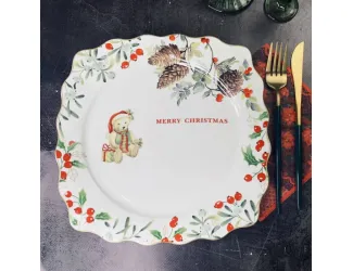 Набор из 6 тарелок 27см Lenardi Новогодний 205-345