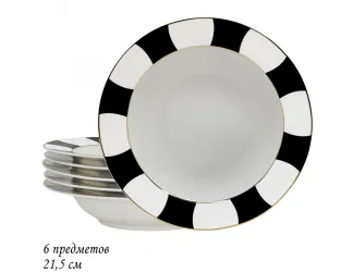Набор из 6 глубоких тарелок 21,5см ЖАКЛИН 205-358