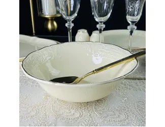 Салатник 23см Lenardi Доминика крем 205-398