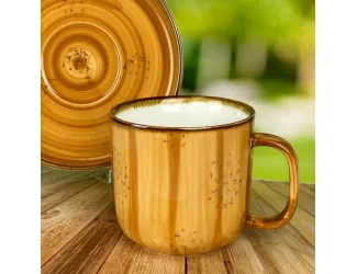 Набор чайных пар на 6 персон 12 предметов 250мл Lenardi 205-654 коричневый