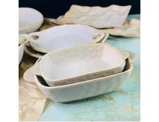 Прямоугольный салатник 20*12см с ручками Lenardi Дюна 205-697