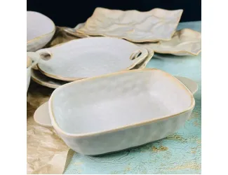 Прямоугольный салатник 28*15см с ручками Lenardi Дюна 205-698