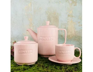 Чайный сервиз на 6 персон 14 предметов Lenardi 205-721 розовый