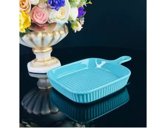 Блюдо для запекания 23см Lenardi голубой 205-837