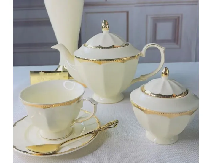 Чайный сервиз на 6 персон 14 предметов 240 мл Lenardi Империал Золото 205-937