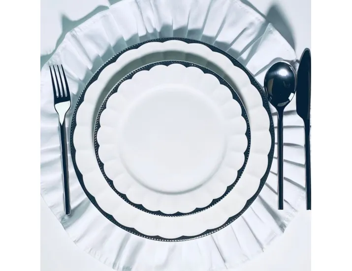 Набор из 6 тарелок 20,5см Lenardi Империал Серебро 205-944