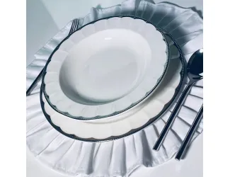 Набор из 6 глубоких тарелок 23см Lenardi Империал Серебро 205-948