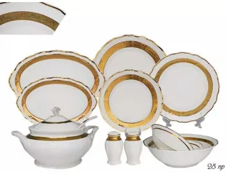 Обеденный сервиз на 6 персон 28 предметов Lenardi 214-014