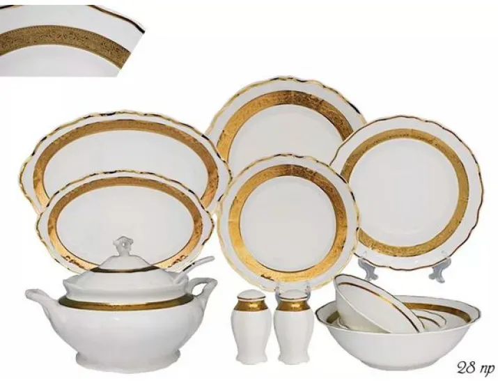 Обеденный сервиз на 6 персон 28 предметов Lenardi 214-014