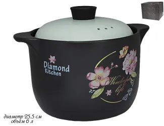 Кастрюля 6л. DIAMOND KITCHEN 225-036