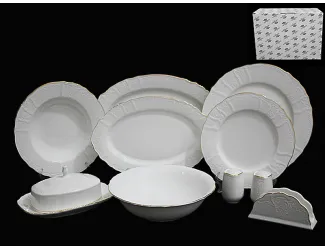 Обеденный сервиз на 6 персон 26 предметов Lenardi Maria gold 226-056
