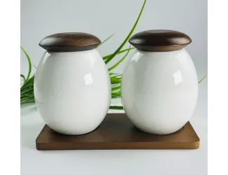 Набор из 2 банок 12см с крышками на подставке Lenardi Tropical 235-031