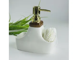 Диспенсер для моющего средства с губкой Lenardi Tropical 235-032