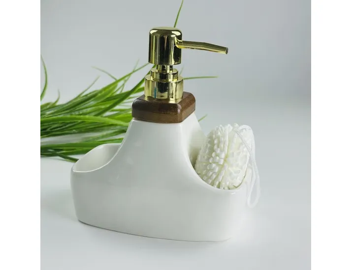 Диспенсер для моющего средства с губкой Lenardi Tropical 235-032