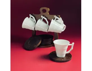 Кофейный набор 12предметов 90мл на подставке Lenardi Tropical 235-083