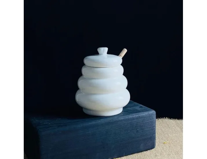 Банка для мёда 390мл с ложкой Lenardi Tropical 235-095