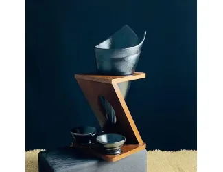 Блюдо для подачи картофеля фри с соусниками 3пр. на подставке Lenardi Tropical 235-103