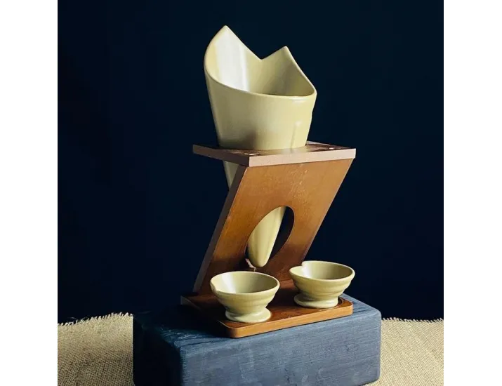 Блюдо для подачи картофеля фри с соусниками 3пр. на подставке Lenardi Tropical 235-104