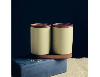 Набор из 2 банок 550мл с крышками на подставке TROPICAL Lenardi Tropical 235-116