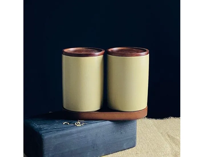 Набор из 2 банок 550мл с крышками на подставке TROPICAL Lenardi Tropical 235-116