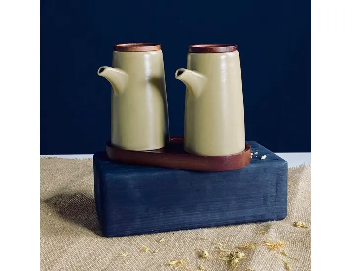 Набор бутылки для масла/уксуса 300мл 2предмета на подставке Lenardi Tropical 235-118