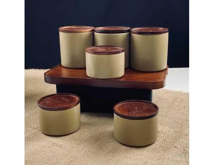 Набор из 6 банок 350/250мл с крышками на подставке Lenardi Tropical 235-123