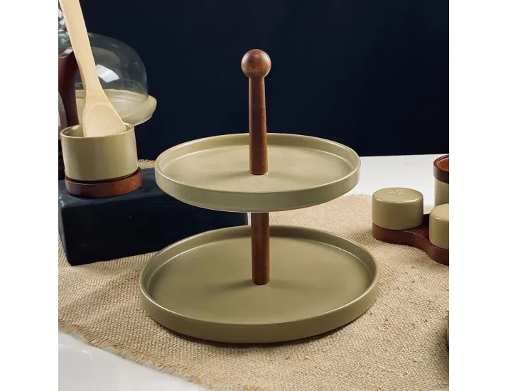 Двухъярусная этажерка 26/21,5см Lenardi Tropical 235-129